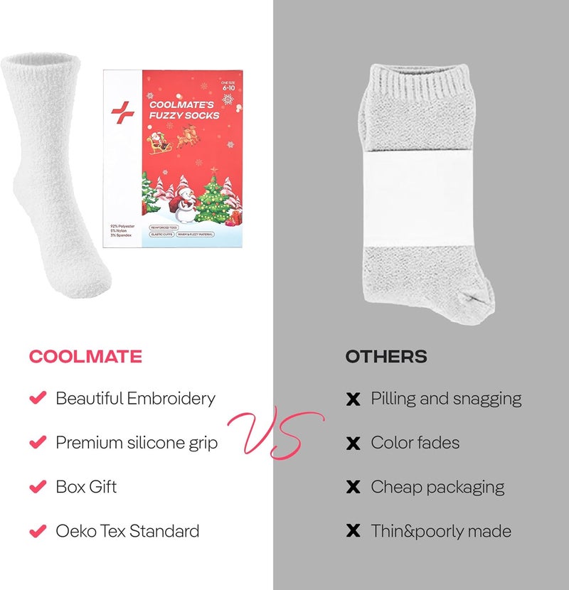 CoolMate Store GLOBAL Fuzzy Socks for Women Valetines Gift Box, Cozy, Soft, Stocking Stuffers, Comfy Cloud-Like Socks for Spa,Home - Image 3